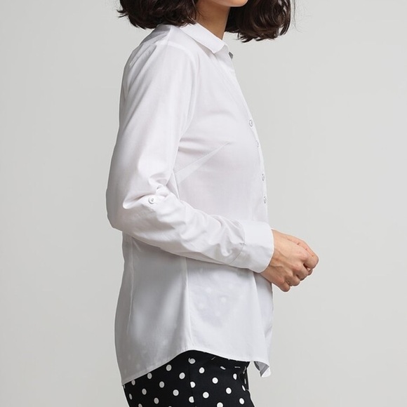Women’s Tops | Double-Button Secret Snap - NY&C Madison Shirt® - Picture 2 of 7